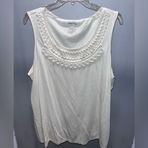 White Sleeveless Top